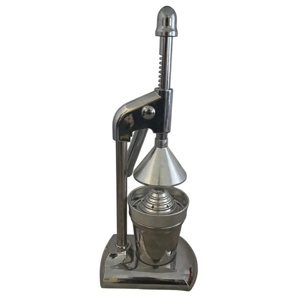 Vintage Commercial Chrome Manual Hand Press Juicer‎ Citrus Heavy Duty